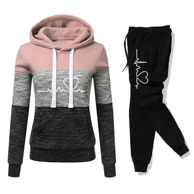 Dams tracksuit med huva – set med sweatshirt & byxor
