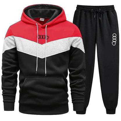 Herr tracksuit – Tricolor hoodie & byxor
