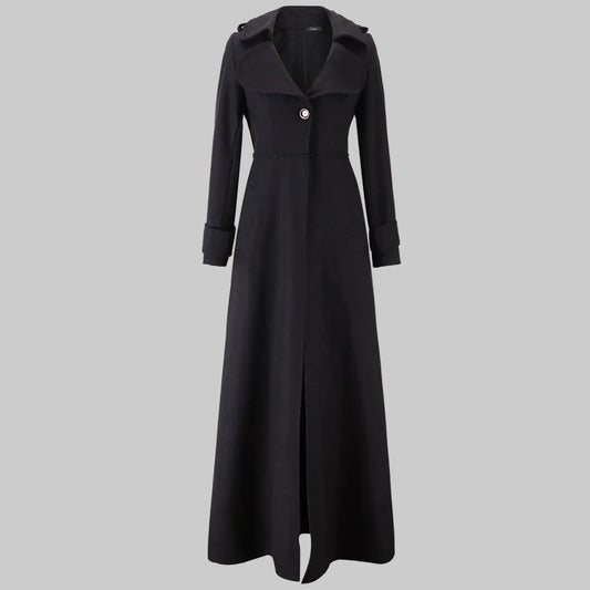 Long Wool Coat – Vintage Autumn & Winter Women’s Outwear