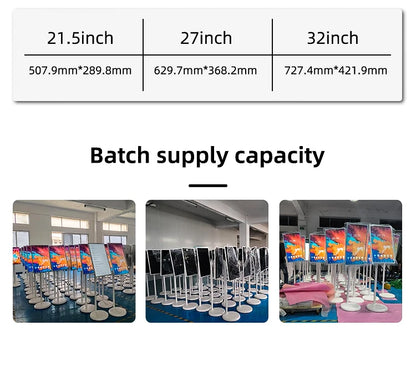 LCD Android OS Smart TV Unique Design Advertising Machine with Mobile Battery Smart Screen TV