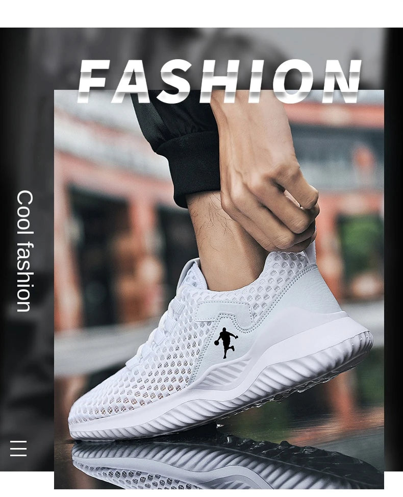 Vita Sneakers Unisex – Lätta & Andningsbara Skor för Vardag och Träning