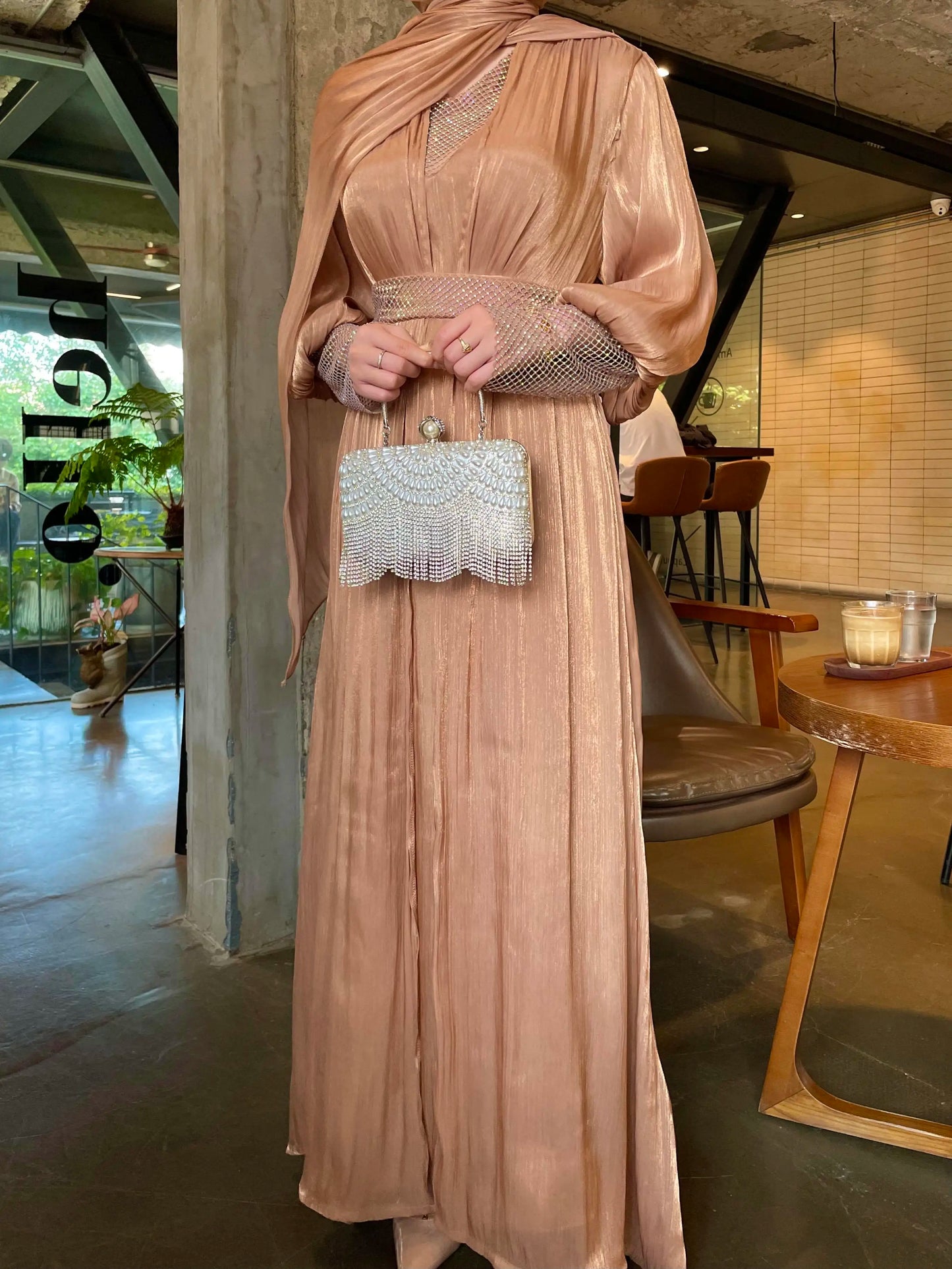 Chiffon abaya- kaftan / klänning