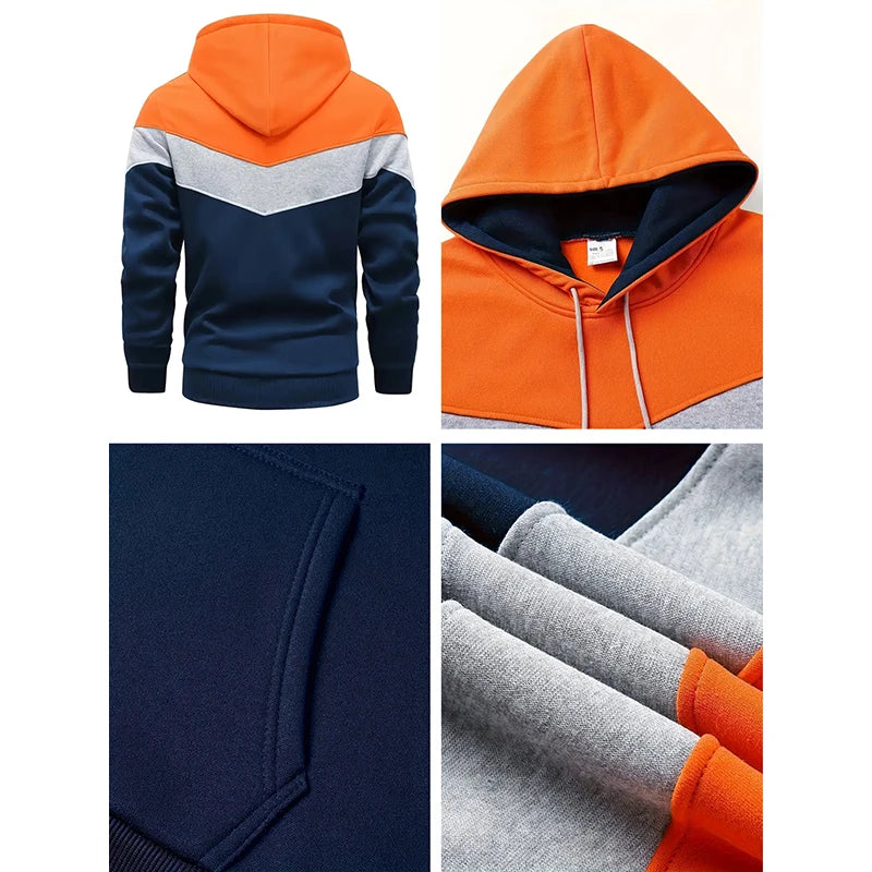 Herr tracksuit – Tricolor hoodie & byxor