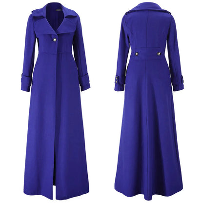 Long Wool Coat – Vintage Autumn & Winter Women’s Outwear