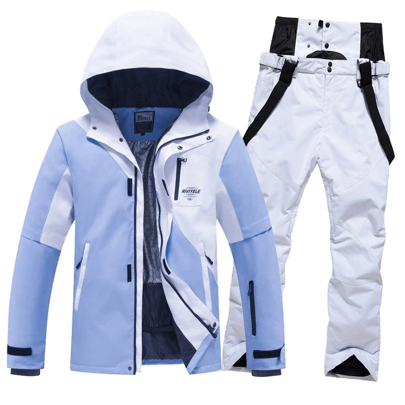 Waterproof Ski Suit Sets for Men and Women, Pullover, Snow Costume, Jacket and Pant, Outdoor Clothing, Snowboarding, Winter