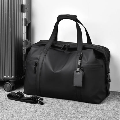 Men's Gym Bag - Black Adjustable Shoulder Strap Duffel Bag for Gym, Travel and Sports Lovers, Fitness Gear Bag
