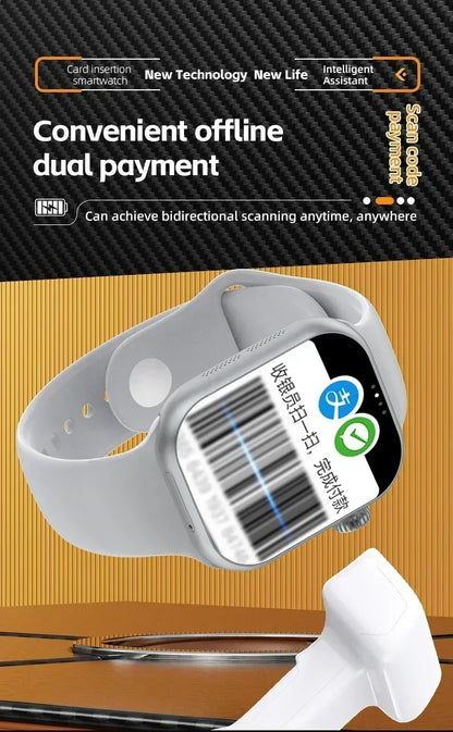 Smart 5G Smartwatch 2.29 Inch AMOLED Display 180 Degree Rotating Camera SIM Card WiFi GPS Video Calling Worldwide Version