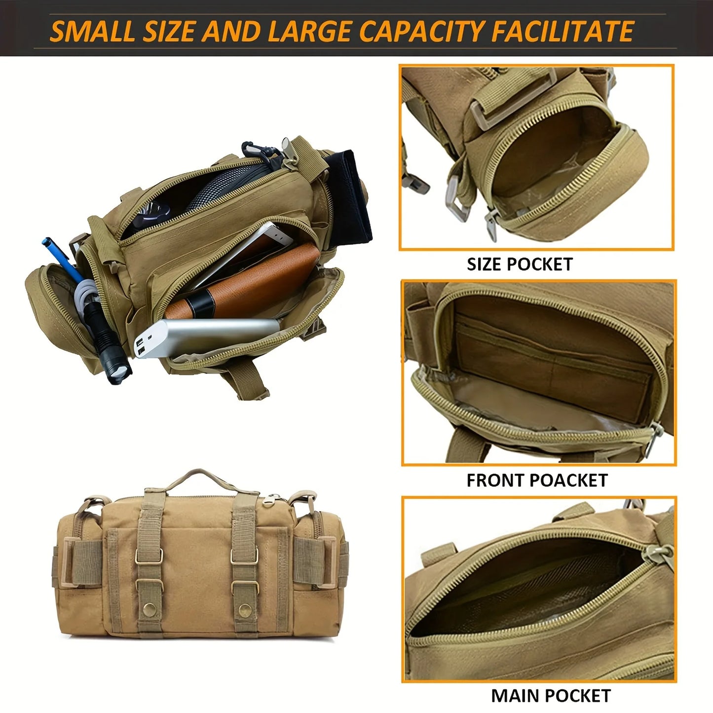 Multifunctional Outdoor Sport Waist Bag Storage Waist Bag for Fishing, Running, and Photography Gear