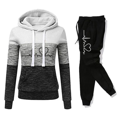 Dams tracksuit med huva – set med sweatshirt & byxor