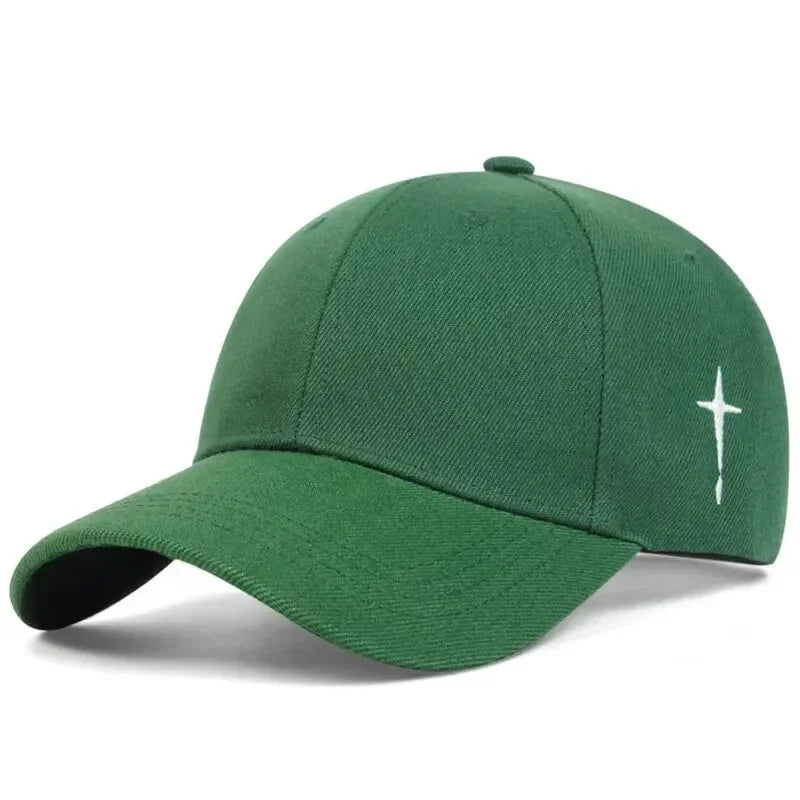 Unisex Baseballkeps med Broderad Cross – Elegant, Justerbar & Tidlös | Eurosane™
