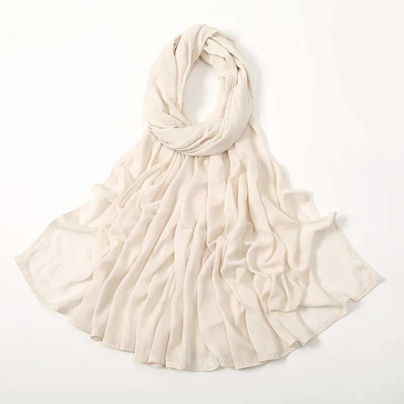 Damhijab / sjal - Tillverkad i mjuk rayon med fransdetaljer