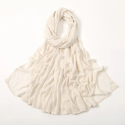 Damhijab / sjal - Tillverkad i mjuk rayon med fransdetaljer