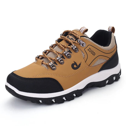 Premium Leather Men's Shoes - Casual Sneakers for All Seasons