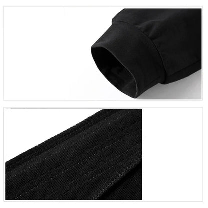 A fashionable sportswear set for men in spring and autumn, featuring a zippered cardigan, jacket, sweatshirt and pants, suitable