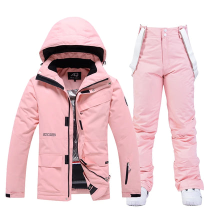 Men and Women Fashion Snow Suit, Winter Clothes Ski, Snow Ski Jacket and Pant Sets, Snowboarding Clothing, Unsex, -30 Warm