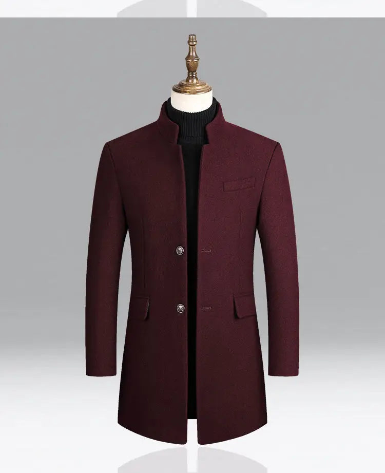 2025 Fashion™ Herrrock i Ull – Elegant, Varm & Tidlös Höst/Vinterkappa