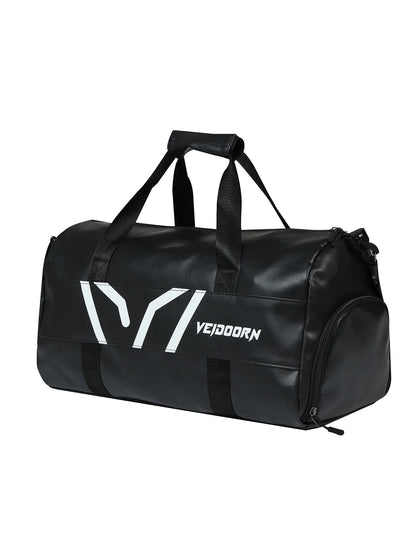Veidoorn Large Capacity Gym Bag Waterproof Durable Dry and Wet Separation Sports Leather Bag Outdoor Travel Backpack