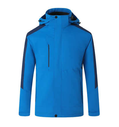 Thick coat jacket printing Detachable jacket embroidered logo Customized men's trendy outdoor assault suit Two piece jacket set