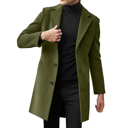 2025 Fashion™ Herrrock i Ullblandning – Elegant, Varm & Tidlös Trenchcoat för Business & Vardag