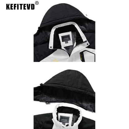 KEFITEVD™ Dam Termisk, Vattentät & Vindtät - Vinterjacka med Fleece för Outdoor, Äventyr & Vardag