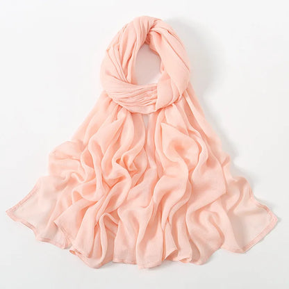 Damhijab / sjal - Tillverkad i mjuk rayon med fransdetaljer