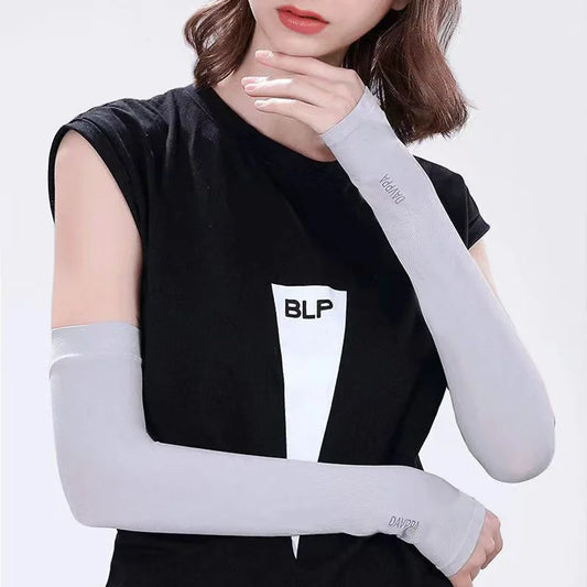 UV-skyddande armskydd i is-silke – halvhandske, 1 par