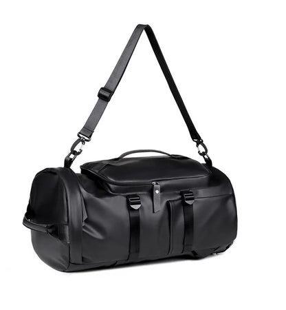 Gym Travel Backpack Versatile Faux Leather Bag for Men & Women Casual Outdoor Sports Shoulder Bags Fitness Weekender Duffel