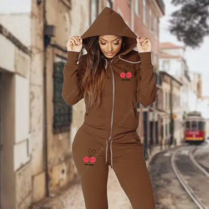 Dam Sportset – Hoodies & Sweatpants 2-delad Träningsdräkt