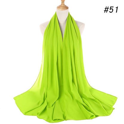 Muslim Chiffon Hijab – Elegant Sjalar & Slöja för Kvinnor