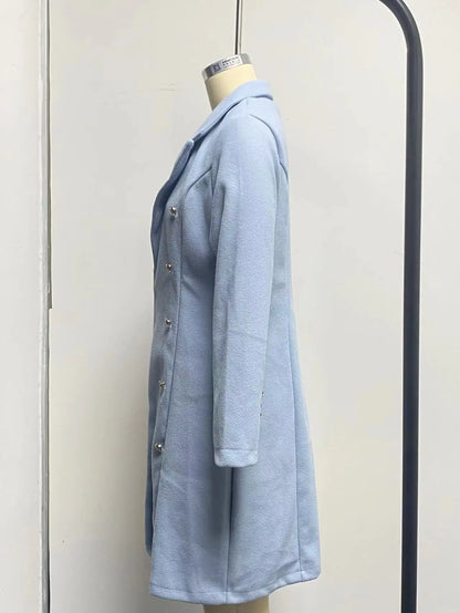 Damkappa i ull – lång trenchcoat, höst/vinter