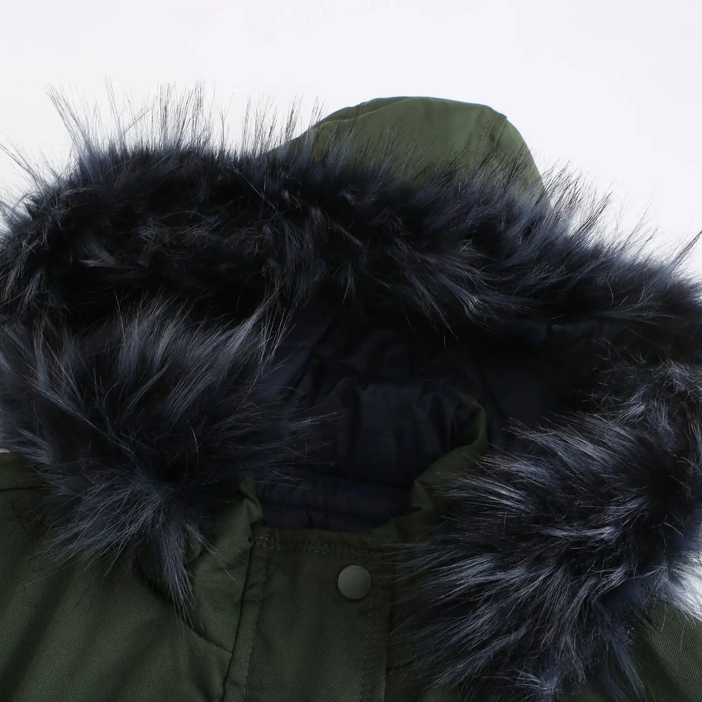 Dam vinterparka – Varm bomullskappa med avtagbar huva