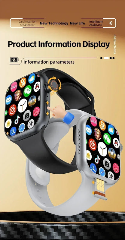 Smart 5G Smartwatch 2.29 Inch AMOLED Display 180 Degree Rotating Camera SIM Card WiFi GPS Video Calling Worldwide Version