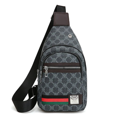 Herr Crossbody Väska – Multifunktionell Axelväska med Hörlursuttag & Stilren Design