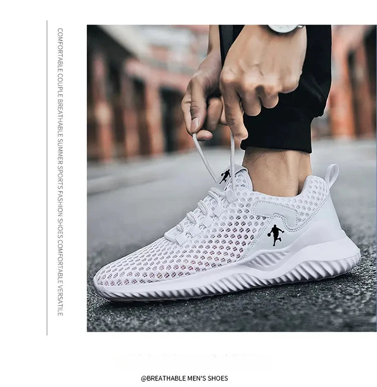 Vita Sneakers Unisex – Lätta & Andningsbara Skor för Vardag och Träning