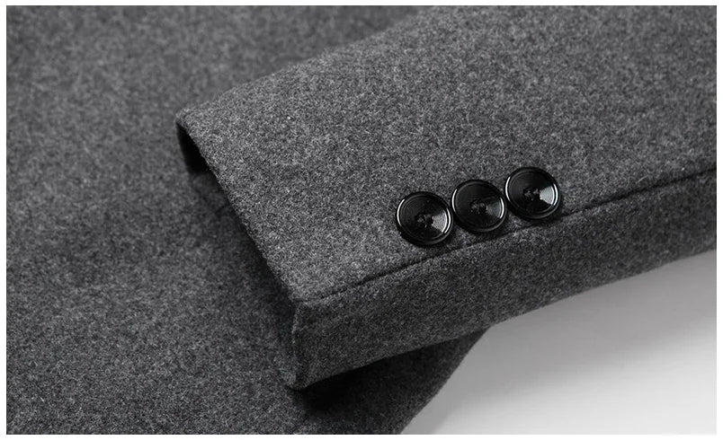 Herrrock i Ull & Cashmere – Elegant Vinterkappa för Affär & Vardag (upp till 3XL)
