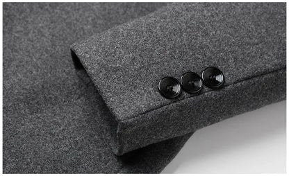 Herrrock i Ull & Cashmere – Elegant Vinterkappa för Affär & Vardag (upp till 3XL)