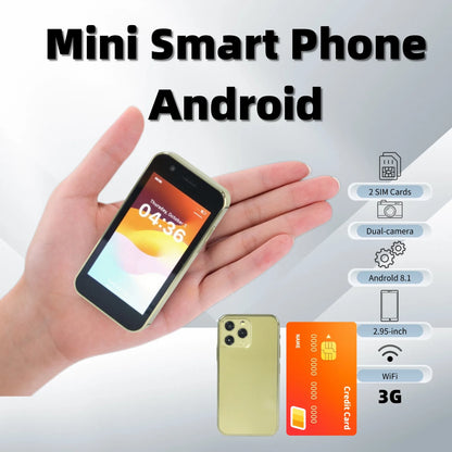 Mini Smart Phone For Kids In Low Price 3.0 Display With Play Store Hotspot Android 8.1 Portable Dual SIM Backup Student Phone