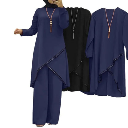 Muslimskt 2-delars Set – Blus & Vida Byxor Eid/Ramadan
