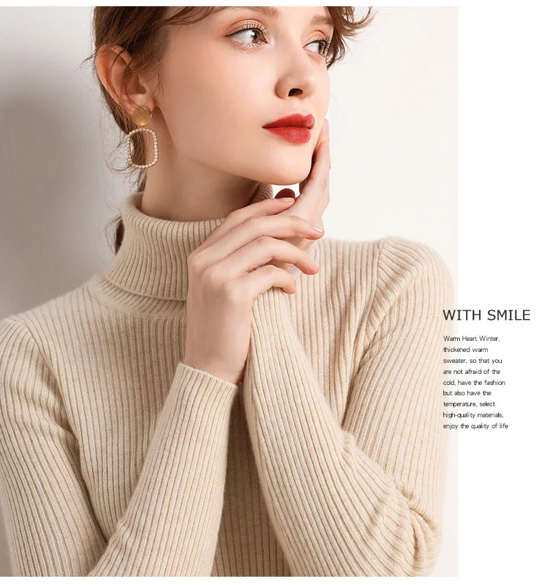 Heliar damtröja – Polokrage i mjuk stickad kashmir 2024