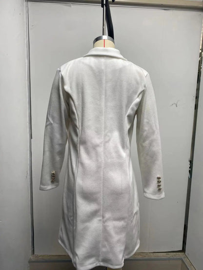 Damkappa i ull – Elegant slim fit, dubbelknäppt vinterfavorit för höst och vinter