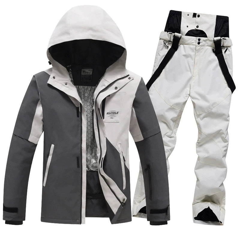 Waterproof Ski Suit Sets for Men and Women, Pullover, Snow Costume, Jacket and Pant, Outdoor Clothing, Snowboarding, Winter