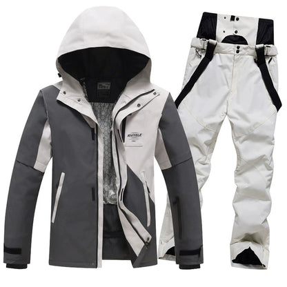 Waterproof Ski Suit Sets for Men and Women, Pullover, Snow Costume, Jacket and Pant, Outdoor Clothing, Snowboarding, Winter