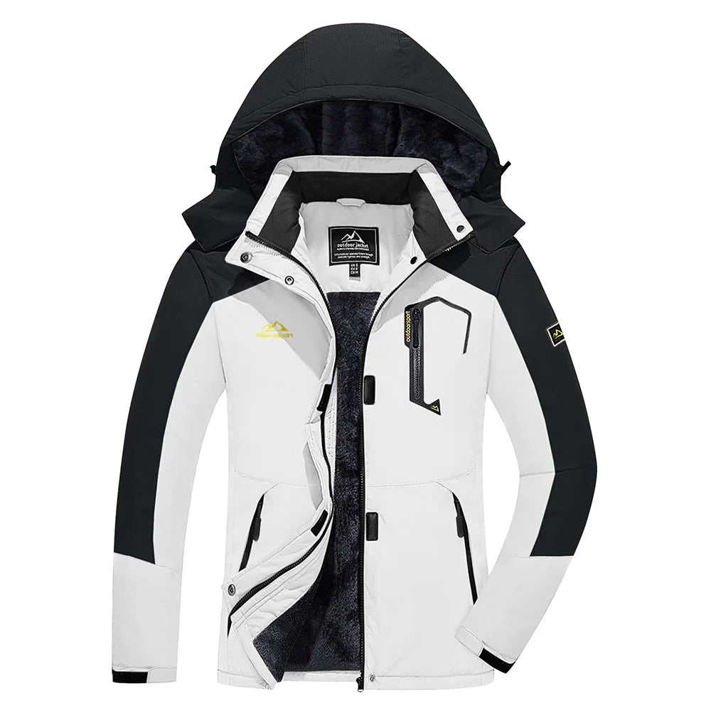 KEFITEVD™ Dam Termisk, Vattentät & Vindtät - Vinterjacka med Fleece för Outdoor, Äventyr & Vardag