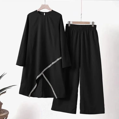 Muslimskt 2-delars Set – Blus & Vida Byxor Eid/Ramadan