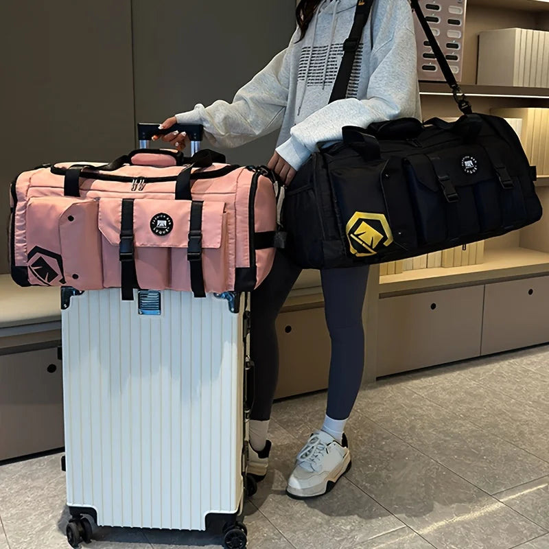 Large-capacity travel backpack, wet and dry separation sports gym bag, independent shoe storage compartment