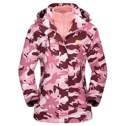 TACVASEN 3 in 1 Winter Fleece Jacket Womens Waterproof Ski Snowboard Jackets Work Rain Coat Outdoor Windbreaker Female Parka