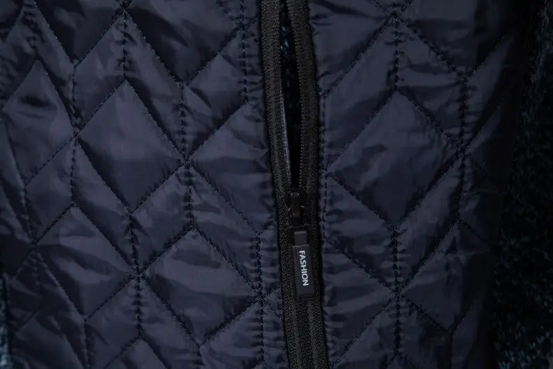 Herrkofta – Stickad jacka med dragkedja