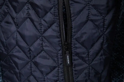 Herrkofta – Stickad jacka med dragkedja