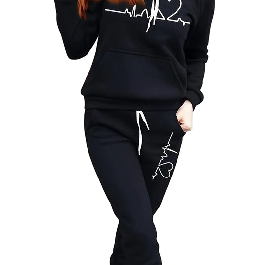 Varm tröja med rund hals och byxa