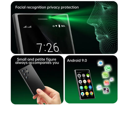 Free Smartwatch! SERVO S26 Super Small Smart Phone 3.0" Screen 2GB+16GB Android System Face Unlock WiFi 3G WCDMA Mini Smartphone